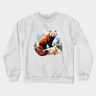 Red Panda In Nature Crewneck Sweatshirt